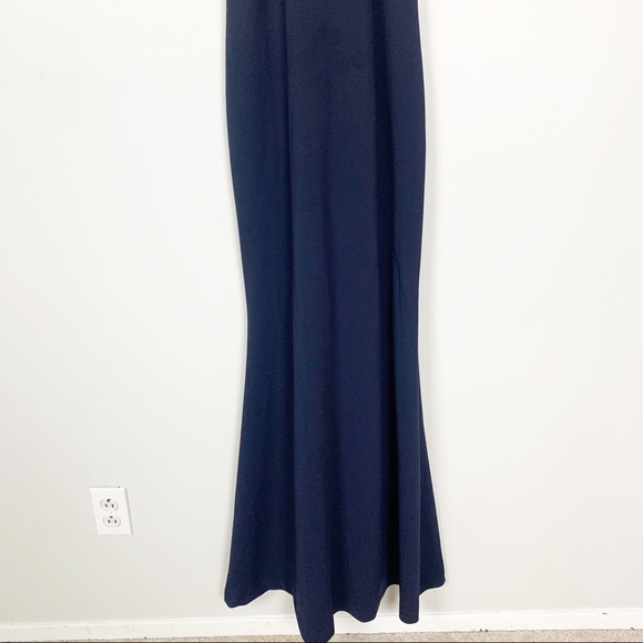 BHLDN Classy Navy Maxi Dress Criss Cross Straps 10 - Picture 5 of 14